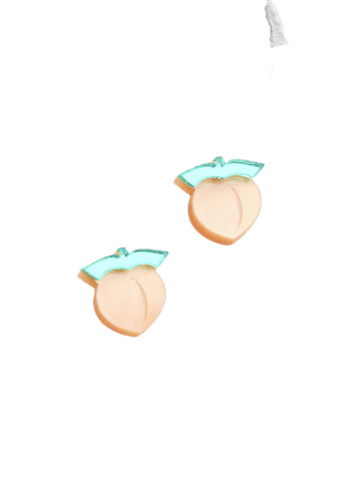 Vinca Just Peachy Keen Earrings Peach | ModCloth