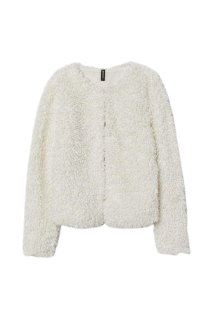Faux Fur Jacket - White