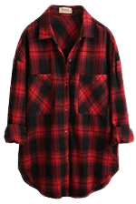 SSLR Womens Flannel Shirt Casual Button Down Brushed Long Sleeve Plaid Shirts for Women (Large, White Black) at Amazon Women’s Clothing store