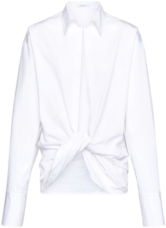 Ferragamo wrap-design Cotton Shirt - Farfetch