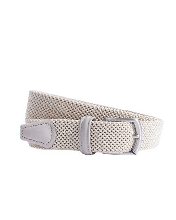 Ivory Braided Cotton Belt