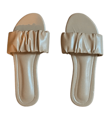 ruched sandals