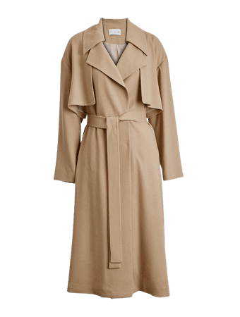 Wool Overcoat - Women Camel Long Overcoat - Lattelier