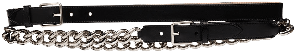 Shop Alexander McQueen chain-link leather belt with Express Delivery - FARFETCH