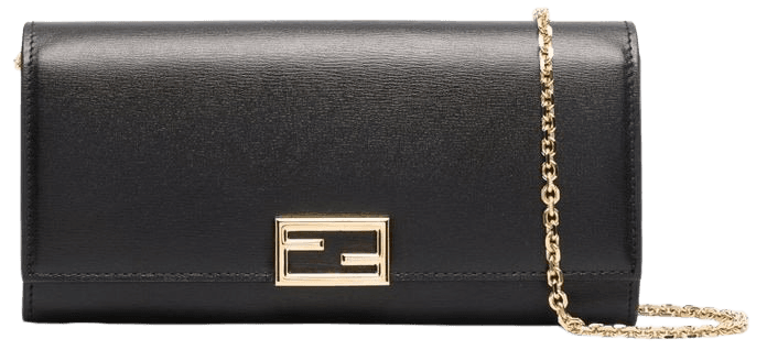 Shop Fendi logo-plaque leather clutch bag with Express Delivery - FARFETCH