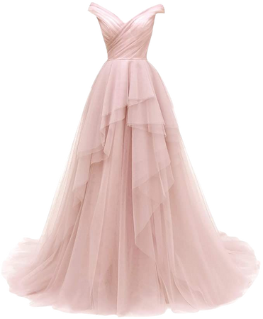 VKBRIDAL Women's Tiered Tulle Prom Dresses Long Off The Shoulder Formal Party Ball Gowns at Amazon Women’s Clothing store