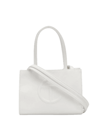 Telfar Embossed Logo Mini Bag - White | ModeSens