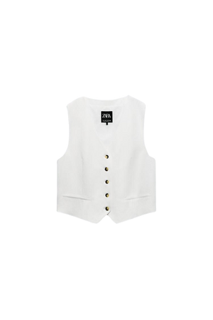 Zara white waistcoat