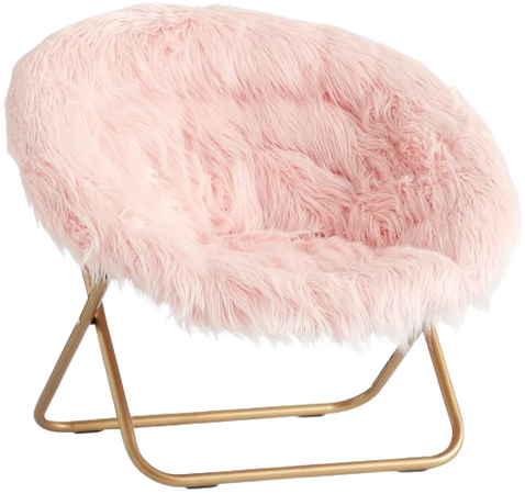 Himalayan Blush Faux-Fur Hang-A-Round Chair | PBteen