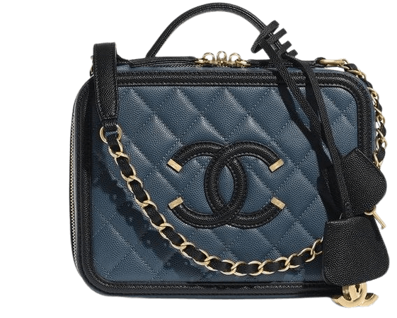 Chanel blue and black bag