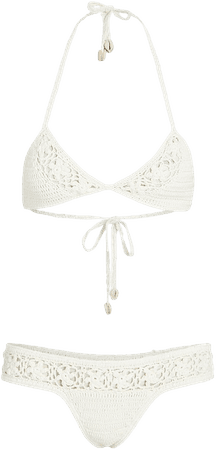 Akoia Swim Jepun Crochet Knit Triangle Bikini Set | INTERMIX®