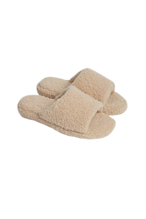 Rana Sandstone fuzzy slippers – Apparis