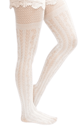 lolita stockings white