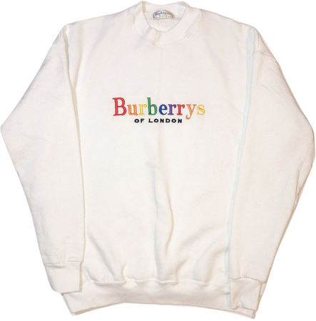 Vintage Burberry Rainbow Logo Spellout Crewneck