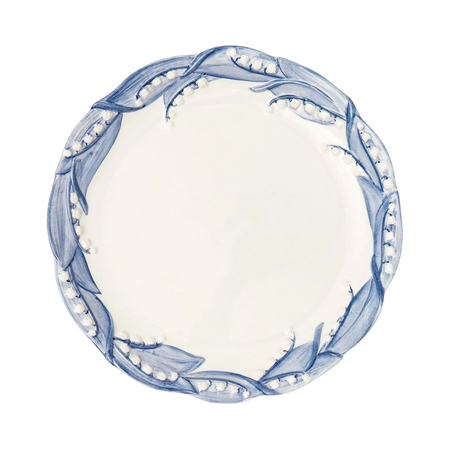 Blue Lily of the Valley Dinner Plate – Mrs. Alice