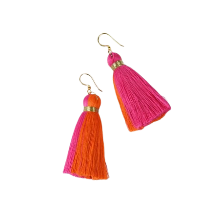 pink and orange tribal earrings - Pesquisa Google