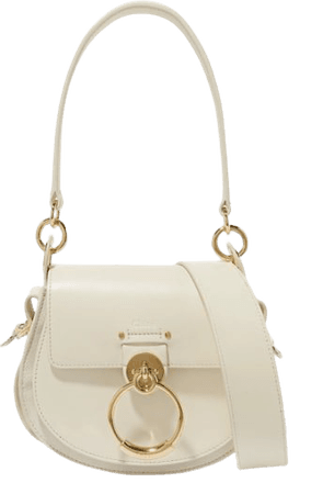Chloé - Tess Small Leather And Suede Shoulder Bag - Cream | £1,250.00 | Grazia