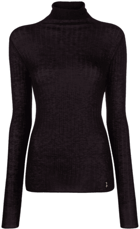 Shop Patrizia Pepe long-sleeve turtleneck jumper with Express Delivery - FARFETCH