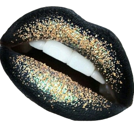 black and gold lipstick
