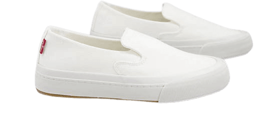Levi's slip on low canvas shoe in white | ASOS