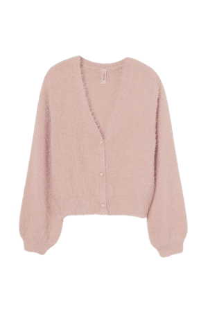 Fine-knit Cardigan - Pink