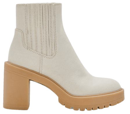 CASTER BOOTIES IN SANDSTONE CANVAS – Dolce Vita