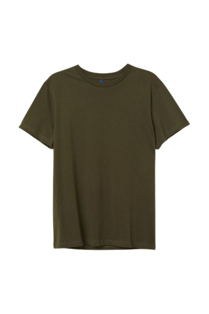 T-shirt - Dark khaki green - Men | H&M US