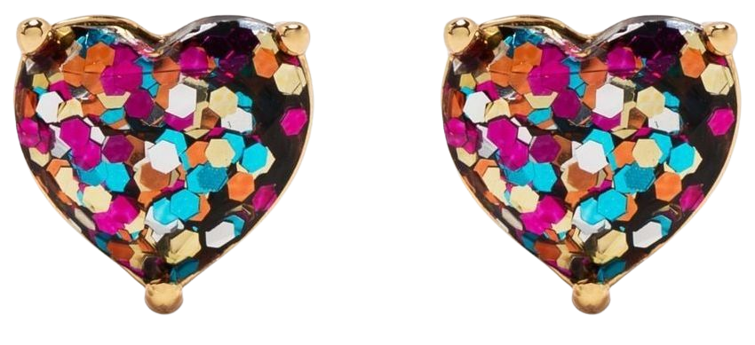Kate Spade multi-glitter heart-shaped Earrings - Farfetch