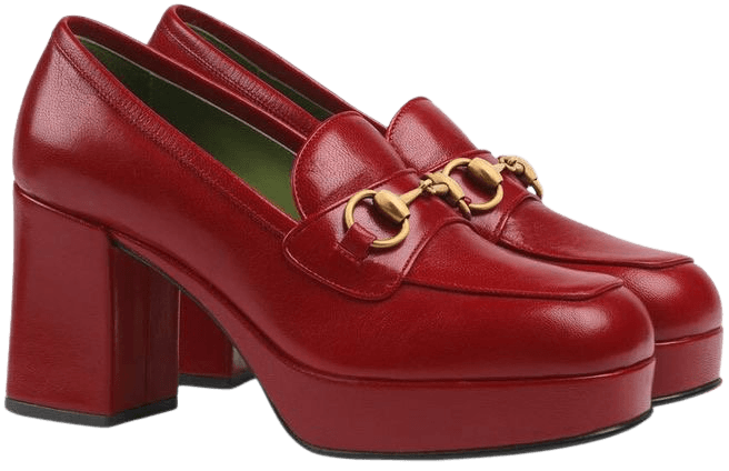 red loafers
