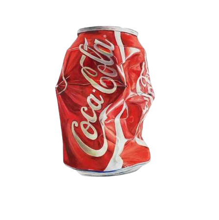 crushed soda can