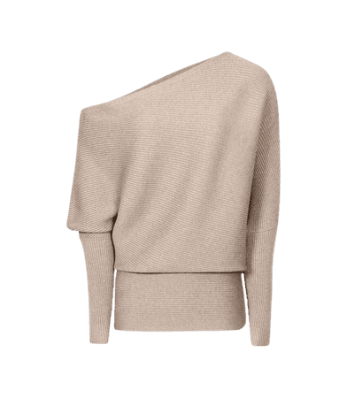 Lorna Stone Asymmetric Knitted Top – REISS