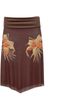 Asymmetric floral midi skirt - pull&bear