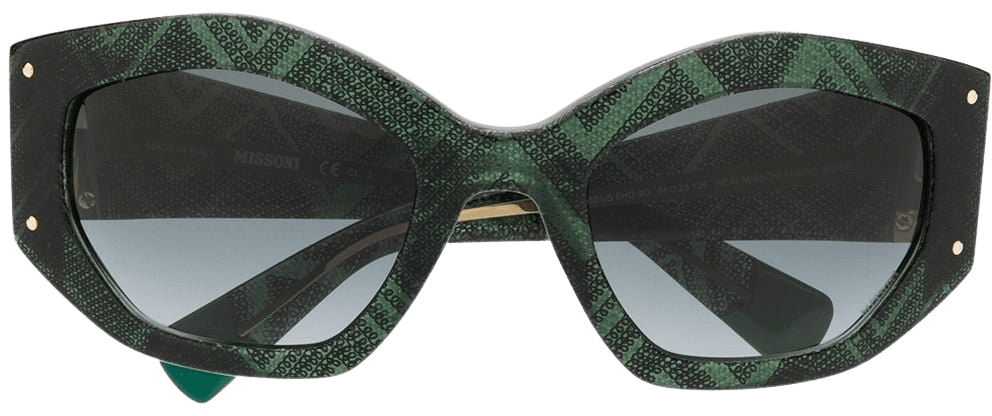 Missoni Oversized Geometric Sunglasses MIS0001S Green | Farfetch