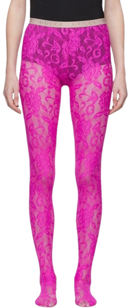 pink Gucci lace tights **