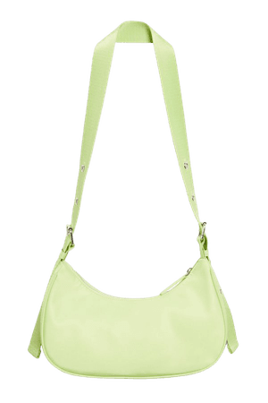 Lime green adjustable baguette bag - Lime green - Monki WW