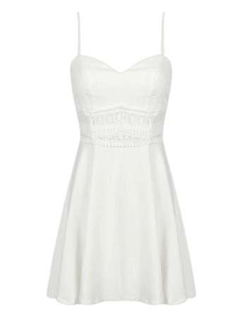 white skater dress