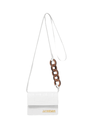 Off-white Le Riviera croc-effect leather shoulder bag | Jacquemus | NET-A-PORTER