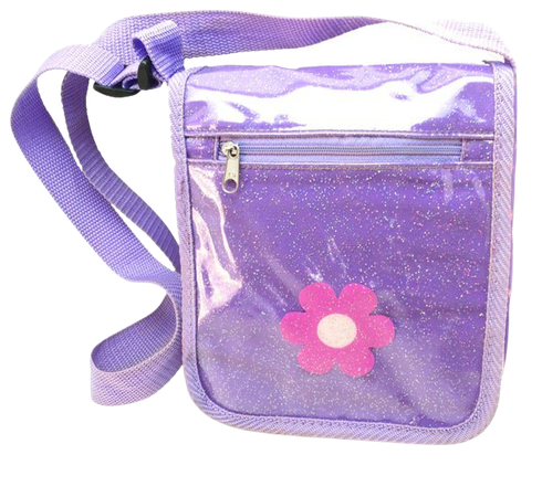 90's Rainbow Glitter Daisy Vinyl Mini Purple Bag | Etsy