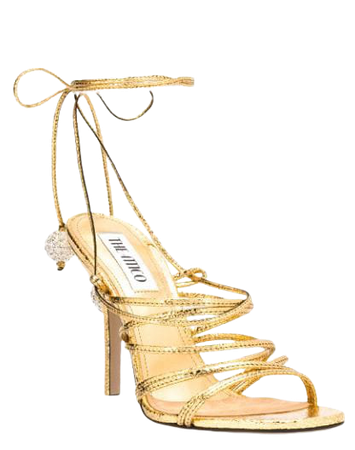 Shop gold The Attico open toe strappy sandals with Express Delivery - Farfetch
