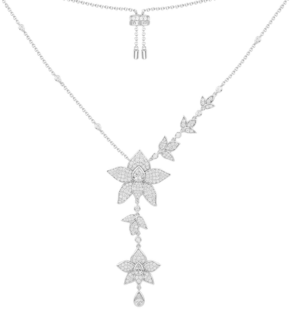 Flowers Y-Drop Adjustable Necklace | APM Monaco