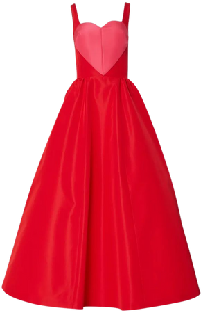 Carolina Herrera Sweetheart Neck Silk Faille Dress | Nordstrom