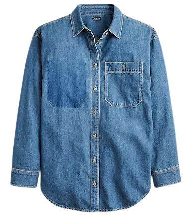 J.Crew: Relaxed Chambray Shirt For Women