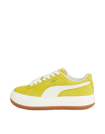 Puma Suede Mayu platform sneakers in yellow | ASOS