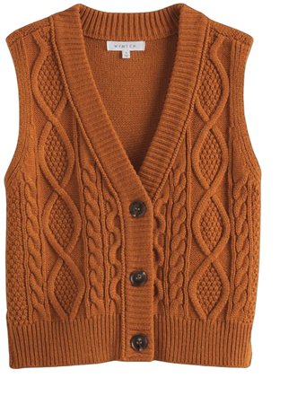 burned orange sweater vest