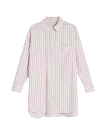 Long sleeve oversize poplin shirt - Shirts - Woman | Bershka