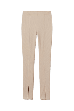Slit-detail Leggings - Light beige - Ladies | H&M US