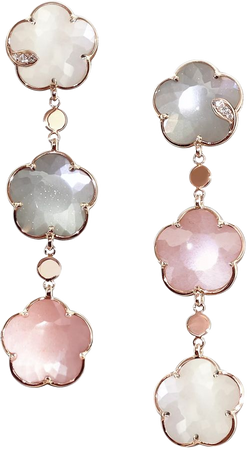Shop Pasquale Bruni Bouquet Lunaire 18K Rose Gold, Diamond & Moonstone Drop Earrings | Saks Fifth Avenue
