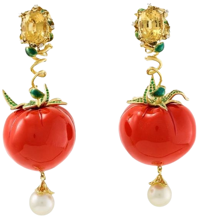 tomato earrings