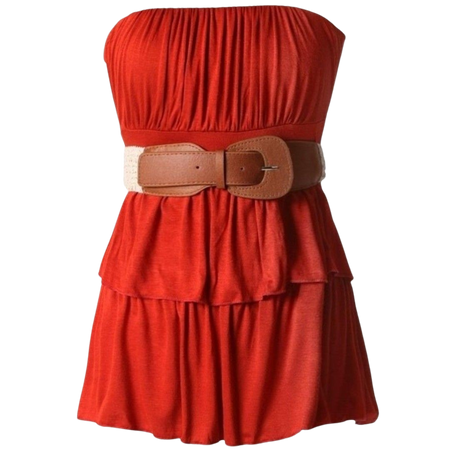 Strapless Top with Belt