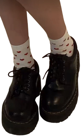 doc martens with cute heart socks